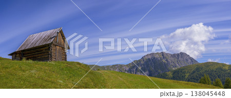 Wooden hut on the mountain Golzentip 138045448
