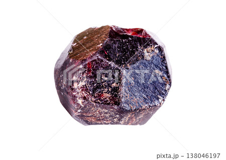 garnet mineral stone on a white background garnet mineral stone on a white background 138046197