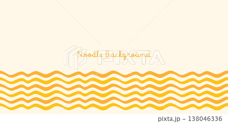Simple yellow wavy lines background for package design for spaghetti, noodle and pasta food, abstract geometric banner Simple yellow wavy lines background for package design for spaghetti, noodle and pasta food, abstract geometric banner 138046336