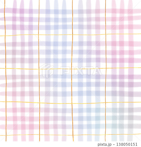 Gold Line Pink Purple Gradient Plaid Gingham Madras Check Hand Drawn Background Pattern Overlay Gold Line Pink Purple Gradient Plaid Gingham Madras Check Hand Drawn Background Pattern Overlay 138050151