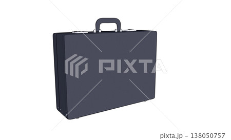 黒いビジネスハードケースの3Dイラスト  138050757