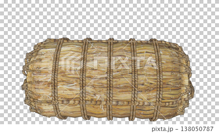 3D illustration of a rice bale 3D illustration of a rice bale 138050787