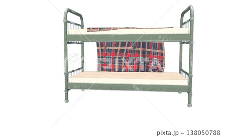 二段ベッドの3Dイラスト  138050788