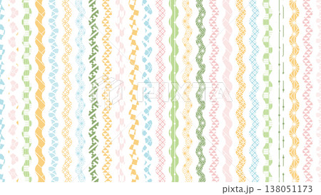 【春の背景素材】伝統文様のカラフルな和柄イラスト 【春の背景素材】伝統文様のカラフルな和柄イラスト 138051173