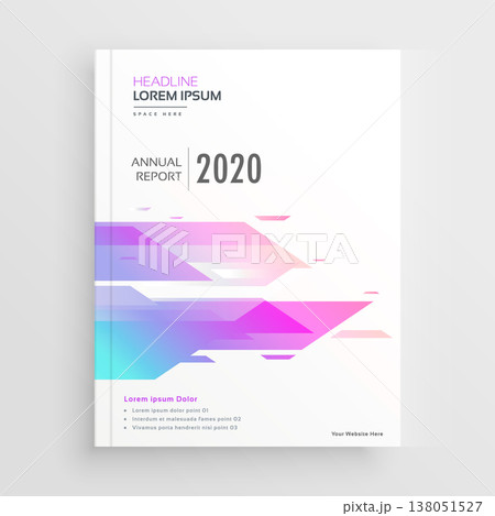 vibrant abstract shape company business brochure design template 138051527