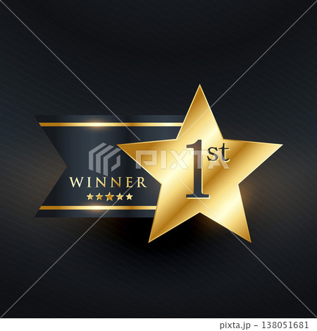 winner star golden label design 138051681