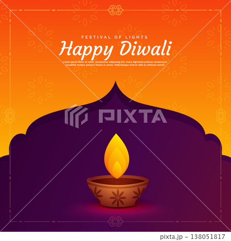 ethnic religious diwali festival background with diya lamp ethnic religious diwali festival background with diya lamp 138051817