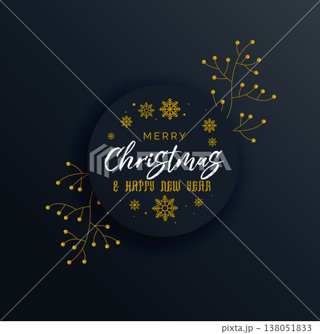 dark merry christmas premium greeting design with decorative element dark merry christmas premium greeting design with decorative element 138051833