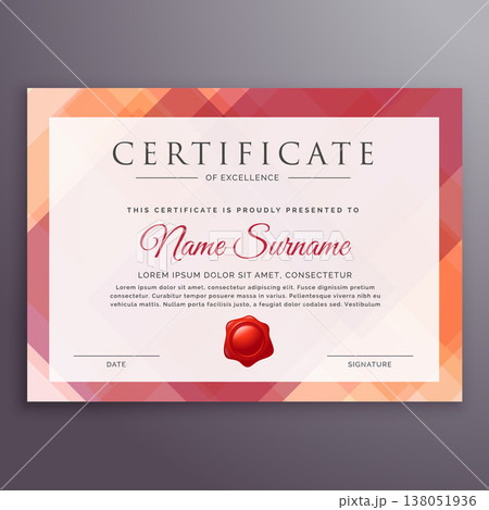 abstract certificate template design vector 138051936