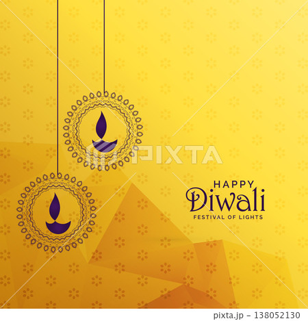 premium diwali greeting card design with diya decoration premium diwali greeting card design with diya decoration 138052130