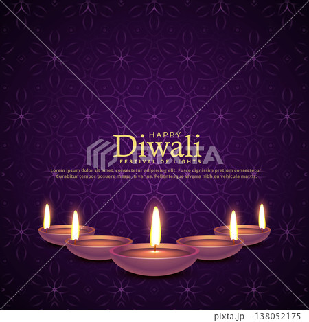 burning diya illustration for diwali festival celebration burning diya illustration for diwali festival celebration 138052175