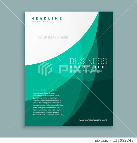 abstract green company magazine cover page brochure design 138052245