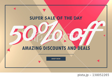 abstract sale voucher banner design templateのイラスト素材 [138052265] - PIXTA