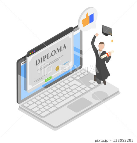3D Isometric Flat Vector Illustration of Opportunities, Personalized Learning Path, Distance Education. Item 1 138052293
