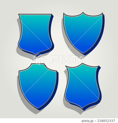 3d blue set of badges and labels 3d blue set of badges and labels 138052337
