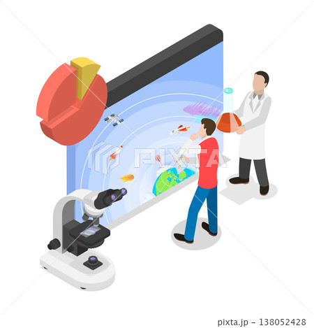 3D Isometric Flat Vector Illustration of Studying Data for Weather Forecasting, Meteorology Scenes. Item 1 3D Isometric Flat Vector Illustration of Studying Data for Weather Forecasting, Meteorology Scenes. Item 1 138052428