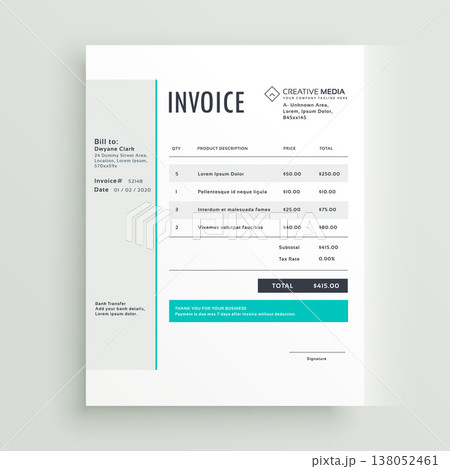 invoice form template design for your billing invoice form template design for your billing 138052461