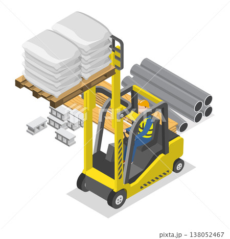 3D Isometric Flat Vector Illustration of Hardware Store, Renovation Retail. Item 3 138052467