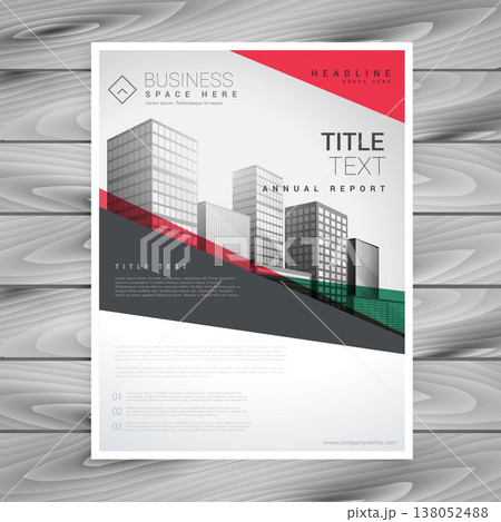 red geometric business flyer poster design template 138052488
