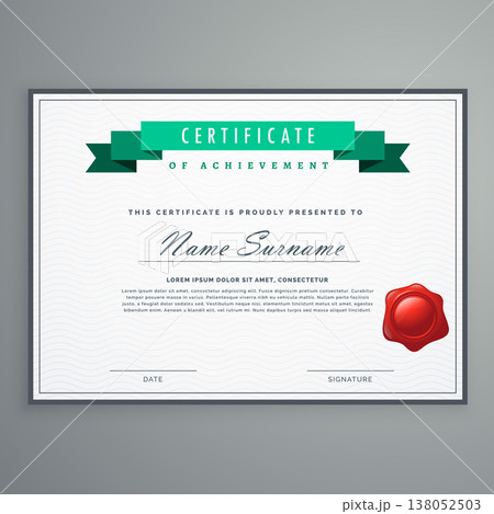 clean certificate design template award diploma background 138052503