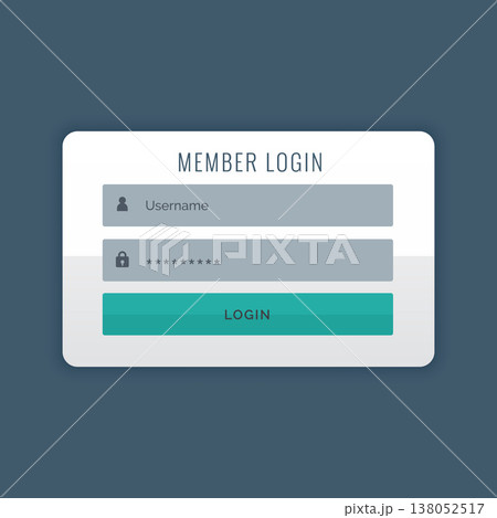 modern login user interface design templateのイラスト素材 [138052517] - PIXTA
