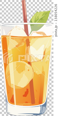 Watercolor-style iced tea 138054226