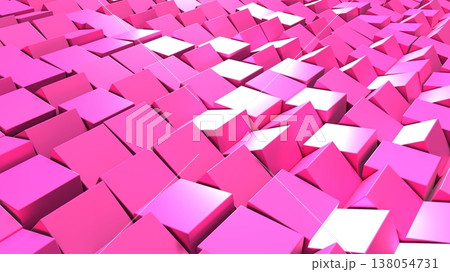 Abstract Dynamic 3D Cubic Grid Pattern 138054731