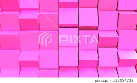 Abstract Dynamic 3D Cubic Grid Pattern 138054732