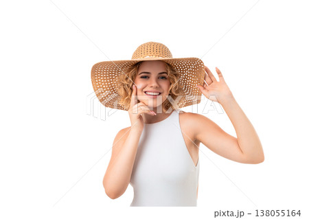 Curly haired woman radiates summer joy, PNG Curly haired woman radiates summer joy, PNG 138055164