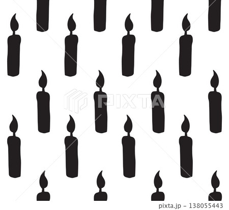 Vector seamless pattern of candle silhouette 138055443
