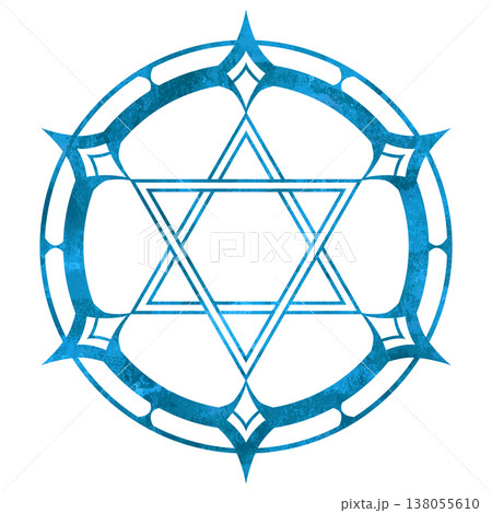 シンプルな魔法陣(青) シンプルな魔法陣(青) 138055610