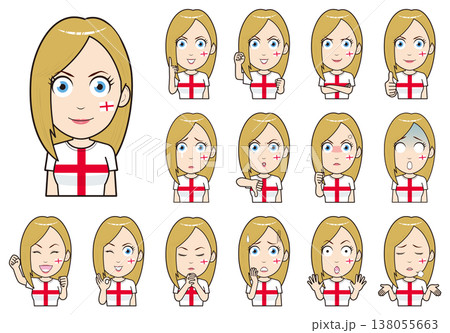 サポーター女性イングランド代表 138055663