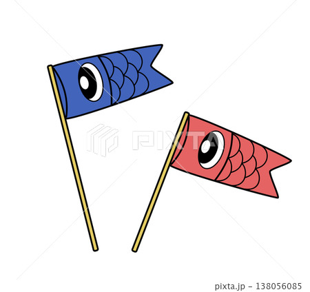 おもちゃの鯉のぼりのイラスト 138056085