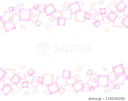 ピンク色の四角の背景 138056266