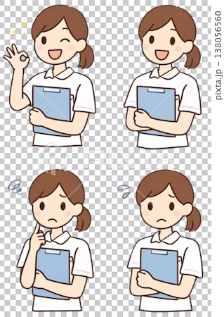 看護師セット（切り抜き） 138056560