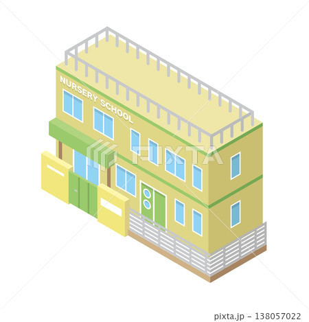 幼稚園の建物イラスト 幼稚園の建物イラスト 138057022
