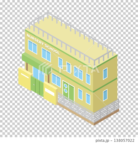 幼稚園の建物イラスト 幼稚園の建物イラスト 138057022