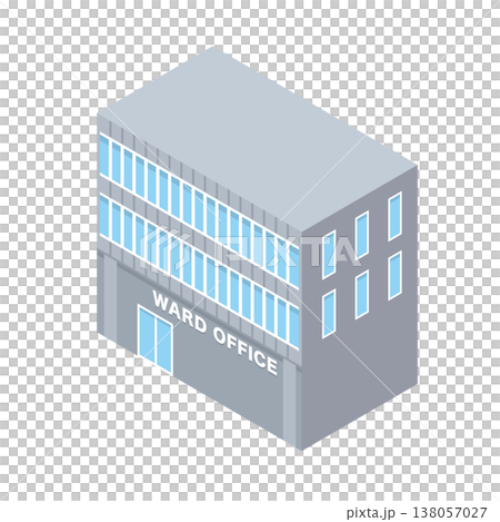 Illustration of the ward office building Illustration of the ward office building 138057027