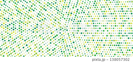 Fresh green radial pattern background. Abstract spring dotted concentric circles wallpaper. Circular halftone dots comic texture backdrop. Vector spring cartoon pop art overlay for poster, banner 138057302