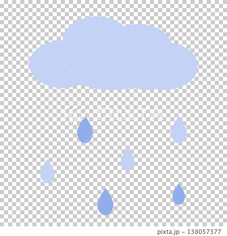 簡單的雨雲降落天氣示意圖 | 雲、雨、雨季、天氣 138057377