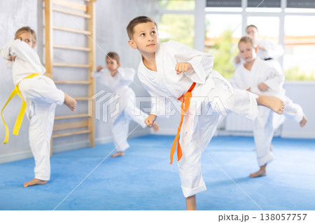 Kids are dedicated to their martial arts Kids are dedicated to their martial arts 138057757