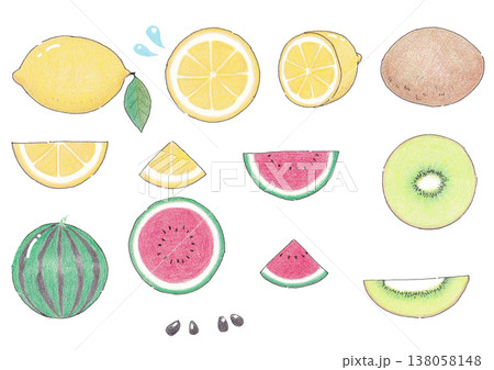 いろいろな夏のフルーツ いろいろな夏のフルーツ 138058148