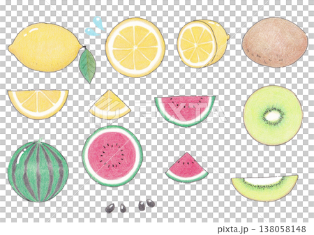 いろいろな夏のフルーツ いろいろな夏のフルーツ 138058148