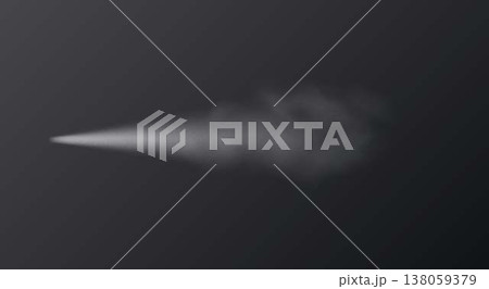 Realistic White Smoke on Dark Background Realistic White Smoke on Dark Background 138059379