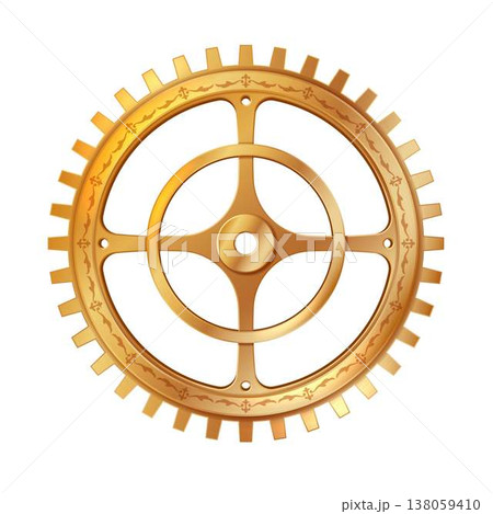Golden Gear with Ornamental Design Golden Gear with Ornamental Design 138059410