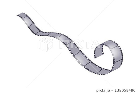 Curved Filmstrip on White Background 138059490