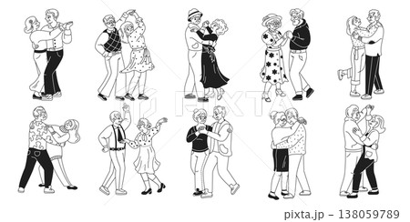 Couples Dancing in Various Styles 138059789