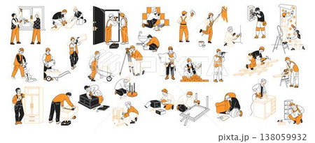 Diverse Construction and Home Improvement Activities 138059932