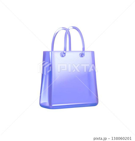 Stylish Blue Shopping Bag Illustration Stylish Blue Shopping Bag Illustration 138060201