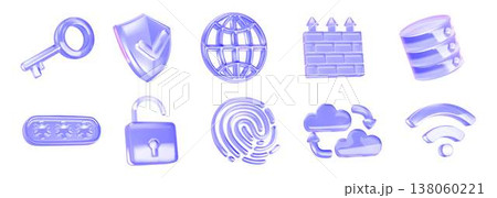 Collection of Glossy Security and Network Icons Collection of Glossy Security and Network Icons 138060221